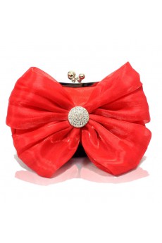 Satin and Chiffon Evening Bowknot Handbag