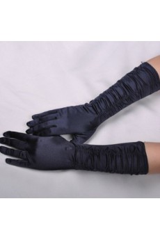 Satin Fingertips Elbow Length Wedding Gloves