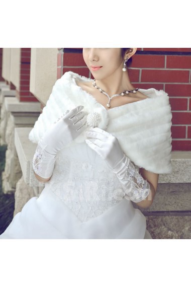 Faux Fur Wedding Wrap