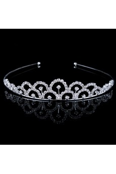 Gorgeous Alloy with Zircons and Rhinestiones Bridal Tiara
