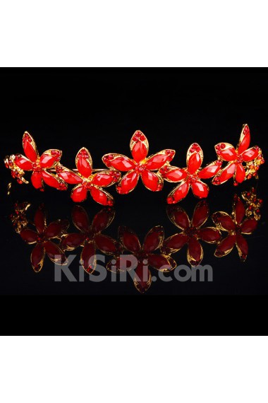 Beauitful Alloy with Zircons and Rhinestiones Wedding Tiara