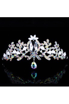 Gorgeous Alloy with Pearls and Shining Rhinestions Wedding Tiara