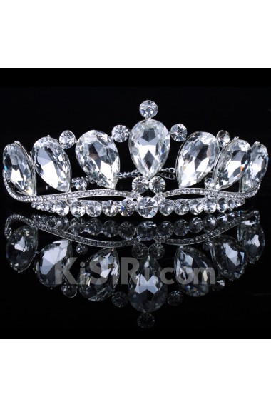 Shining Wedding Jewelry Set - Earrings,Necklace and Tiara with Alloy with Rhinestones