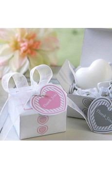 White Heart Soap Wedding Favor