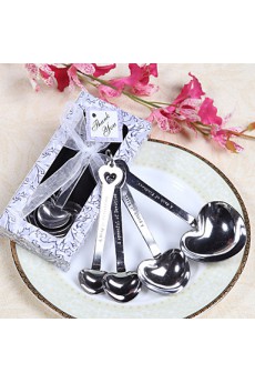 "Love Beyond Measure" Sweetheart Shaped Measuring Spoons Wedding Favor