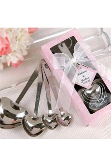 "Love Beyond Measure" Sweetheart Shaped Measuring Spoons Wedding Favor