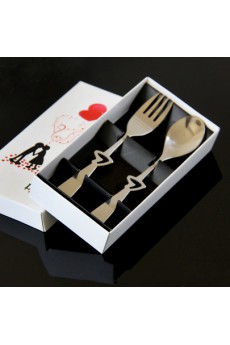 Stainless Steel Spoon And Fork Set Wedding Favor