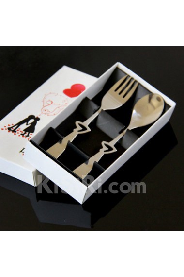 Stainless Steel Spoon And Fork Set Wedding Favor