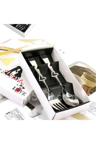 Stainless Steel Spoon And Fork Set Wedding Favor