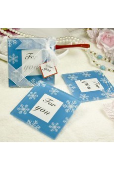 Snowflake Photo Coasters - Set Of 2