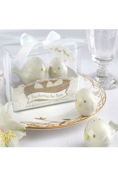 Ceramic Bird's Nest Salt & Pepper Shakers Wedding Favor (Set of 2) 