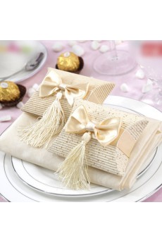 Classic Wedding Favor Box With Tassels (Set of 12)