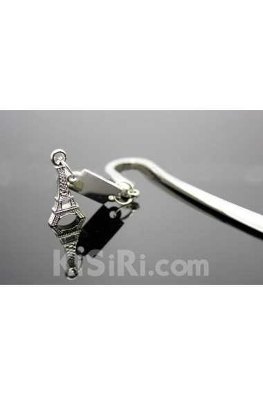 Silver Finish Eiffel Tower Bookmark Favor