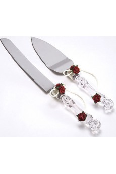 Rose Garden Cake Knife and Server Set 