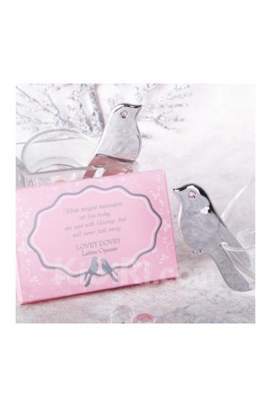"Lovey Dovey" Metal Letter Opener (Set of 4)