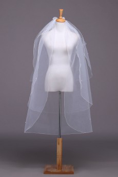 Four Tier Bridal Veil With Pencil Edge