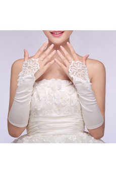 Fingerless Elbow Length Bridal Wedding Gloves