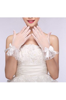 Wrist Length Bridal Wedding Gloves