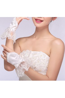 Fingerless Wrist Length Bridal Wedding Gloves