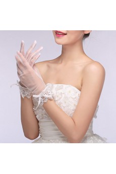 Wrist Length Bridal Wedding Gloves