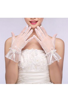 Wrist Length Bridal Wedding Gloves