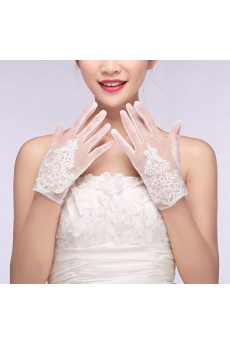 Wrist Length Bridal Wedding Gloves