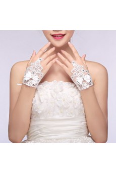 Fingerless Wrist Length Bridal Wedding Gloves