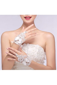 Fingerless Wrist Length Bridal Wedding Gloves