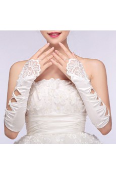 Fingerless Elbow Length Bridal Wedding Gloves