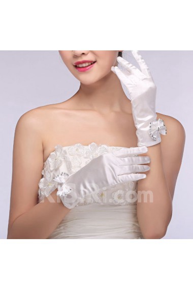 Wrist Length Bridal Wedding Gloves