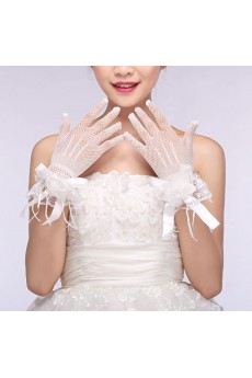 Wrist Length Bridal Wedding Gloves