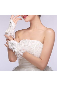 Fingerless Wrist Length Bridal Gloves