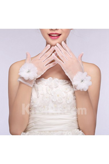 Wrist Length Bridal Gloves