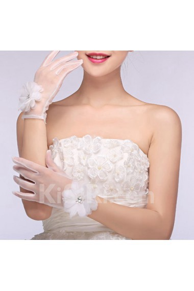 Wrist Length Bridal Gloves