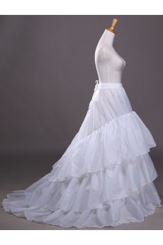 A-Line 3 Tier Chapel Train Underskirt Wedding Petticoat For Brides