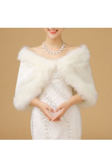 Elegant Faux Fur Wedding / Special Occasion Shawl