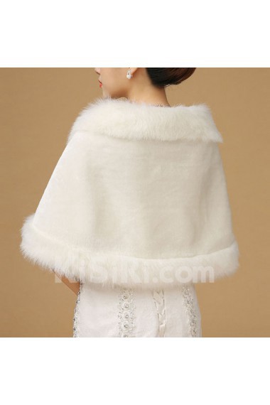 Elegant Faux Fur Wedding / Special Occasion Shawl