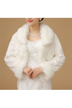 Beautiful Long Sleeve Faux Fur Evening/Wedding Shawl