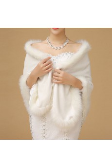 Faux Fur Wedding / Party Shawl/ Wrap