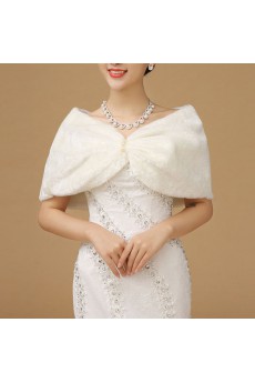 Elegant Half-Sleeve Faux Pear Fur Wedding Wrap