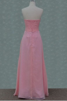 Chiffon Strapless Column Dress with Beading