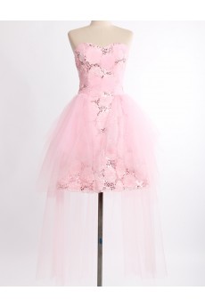 Chiffon Sweetheart Mini/Short Sleeveless Ball Gown Dress with Sequins