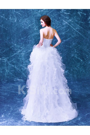 Tulle, Lace Sweetheart Mini/Short Sleeveless Ball Gown Dress with Rhinestone