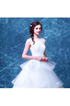 Lace, Organza Scoop Floor Length Cap Sleeve Ball Gown Dress with Sequins