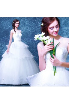 Lace, Organza Scoop Floor Length Cap Sleeve Ball Gown Dress with Sequins