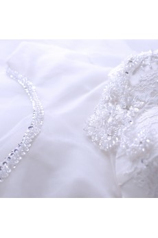 Lace, Organza Scoop Floor Length Cap Sleeve Ball Gown Dress with Sequins
