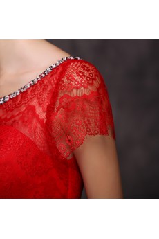 Chiffon Scoop Floor Length Cap Sleeve Sheath Dress with Rhinestone