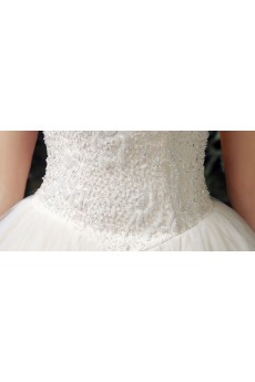 Tulle, Lace Scoop Floor Length Sleeveless Ball Gown Dress with Beads