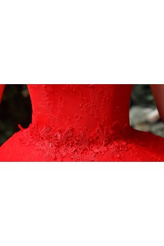 Tulle, Lace Off-the-Shoulder Floor Length Ball Gown Dress