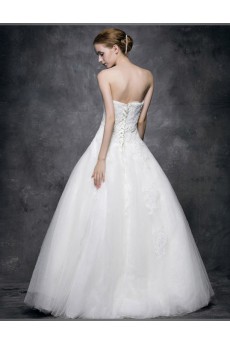 Lace, Satin Sweetheart Floor Length Sleeveless A-line Dress with Beads, Sash